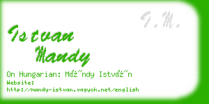 istvan mandy business card